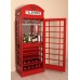 Drinks Cabinet - Iconic BT Telephone Box Style Bar in Pillar Box Red